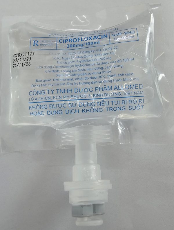 Ciprofloxacin 200mg/100ml